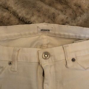 White skinny jeans with rips